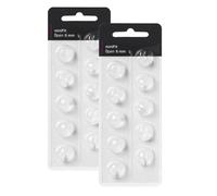 GIONAR 20 PCS 6mm Soft Silicone Double Vent Bass Domes, Silicone Hearing Aid Ear Tips Replacement Parts Compatible with Oticon Minifit