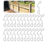 GIONAR 25 Pack Fence Panel Wedges, Fence Wedges to Stop Banging, Stainless Steel Fence Panel Clips, Durable & Weather-Resistant, for Secure Fit - Anti-Rattle Garden Fence Brackets