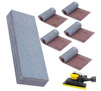 GIONAR 25PCS Sanding Mesh Strips for Mirka, 70x198mm ，Hook and Loop Sanding Paper Sheets, 5 Grits 80/120/180/240/400, for Wood Paint Metal - Abrasive Sanding Pads/Bands