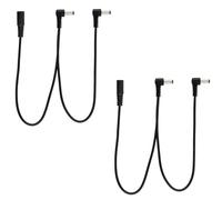 GIONAR 2pcs 1 to 2 Guitar Daisy Chain Power Supply, DC 5.5x2.1mm 9V DC Daisy Chain Splitter for Pedal Board & Effect Power Supply(Black)