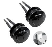 GIONAR 2Pcs Black Toilet Push Button Flush, Dual Flush Toilet Push Button for Mounting Openings with a Diameter of 3.8-4.5 cm, Half-Flush/Full-Flush Dual-Mode Water-Saving Accessory