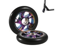 GIONAR 2Pcs Scooter Wheels 100mm, Replacement Stunt Scooter Wheels | 100mm Scooter Wheels with ABEC-9 Bearings, PVC Roller Wheel for Razor Apollo Cox Swain Stunt Scooters
