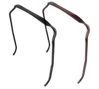 GIONAR 2PCS Square Headbands, Curly Thick Hair Headbands Invisible Hair Hoop Unisex Hairstyle Fixing Tool Sunglasses Headband Hairband for Woman Man (Black+Brown)