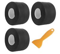 GIONAR 3 Rolls Bath Sealant Strip, Caulk Strip Adhesive Sealant tape with Sealing Tool, Bathroom Sealant Black Anti Mould, Simple Seal Tape Waterproof for Bathtub Toilet Shower Wall Corner Kitchen