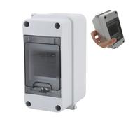 GIONAR 3-Way DIN Rail Enclosure Box, Weatherproof Distribution Box with Transparent Cover, Outdoor/Indoor Electrical Enclosure for Power Protection