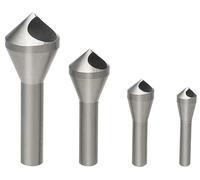 GIONAR 4 Pcs Countersink Bit Set, Titanium Coated Countersink Drill Bits for Metal, High Speed Steel Chamfer Drill Bit for DIY Wood Metal Plastic, Durable Countersink Bits for Metal