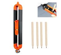 GIONAR 5Pcs Scribe Tool with Lock, Multi Functional Scribing Tool Contour Gauge for Woodworking, Tile, Laminate Flooring, Adjustable Profile Gauge Duplicator for Precise Shape Copying
