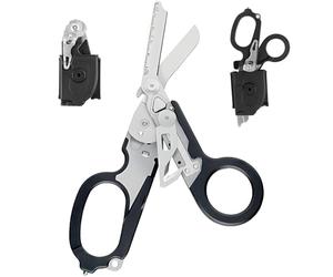 GIONAR 6 in 1 Trauma Shears, Multi Tool Pliers with Strap Cutter and Glass Breaker, Folding Response Emergency Scissors with Holster, Tactical Raptor Shears for Outdoor Rescue