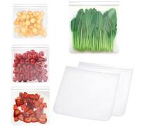 GIONAR 6 Pack Reusable Freezer Bags, Reusable Silicone Food Bags Pouches BPA, Extra Thick Leakproof Ziplock, Dishwasher Safe for Batch Cooking, Lunch, Snack, Fruit, Sandwich Storage