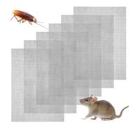 GIONAR 6 Pcs 304 Stainless Steel Wire Mesh Sheets, 20 Mesh Rodent and Insect Mesh for Pest Proofing Vents (150x210mm)