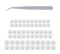 GIONAR 60Pcs Earbuds Dust-Proof Mesh with Glue Stainless Steel with 1 Plier, 3.5mm 4mm 4.5mm Earphone Dust Network Headphones Parts Compatible for Beats X, Panasonic, PHILIPS and Anker