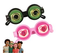 GIONAR Kids Pull-String Blinking Crazy Glasses, Funny Winking Glasses for Shows & Parties, Crazy Eyes Blinking Glasses with Manual Blink Action (2B)