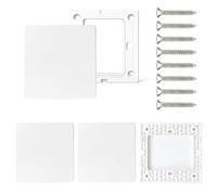 GIONAR Pack of 4 Blind Wall Plates, Blank Cover White, 86 x 86 mm, Junction Box Cover, for Unused Sockets or Switches, Professional Wall Cover for Flush-Mounted Boxes, Includes 8 Screws