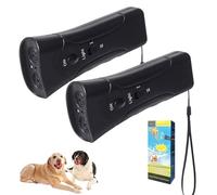 GIONAR Petgentle Ultrasonic Dog Trainer, Ultrasonic Pet Dog Behaviour Corrector, Sonic Bark Deterrents with 3 Modes and LED Light, Safe Portable Multifunctional, For All Dog Breeds (2 Pcs)