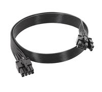 GIONAR PSU Power Cable - 65cm 6+2 Pin PCIE to Male GPU Cable for Corsair, Thermaltake & ARESGAME - Black