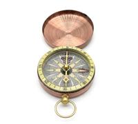 GIONAR Vintage Copper Compass for Outdoor Activities, Compass Buy for Camping and Hiking, Small Compass in Retro Design, Golden Compass for Adventurers, Precise Brass Housing for Travel