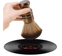 GIONAR Vinyl Record Cleaning Brush, Anti-Static Record Cleaner with Ultra-Fine Fiber Bristles & Wood Handle, Safe Dust Remover for LP CD Albums
