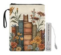 GIONAR Zipper Book Sleeve, Book Cover Sleeve with Zipper and Front Pocket