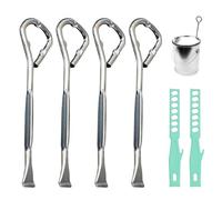 GIONAR4 PCS Metal Paint Can Opener, Manual Tin Opener, Multi-Purpose Paint Tin Opener Tool, Steel Can Opener Manual for Jars, Bottles, Paint Cans, Durable Jar Opener Tool for Home & Workshop