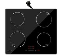 GIONIEN GITS470SPVDE Induction Hob with Plug 60 cm 13 Amp Integrated Electric Hob Plug in with Bridge Zone 4 Hobs 3000 W