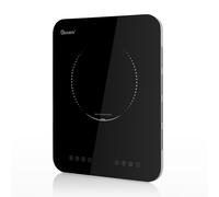 GIONIEN Portable Induction Hob 2100W,Single Hot Plate Countertop Burner,Sensor Touch Electric Cooker,10 Power,24mm Ultra Thin,170mm Heating Coils,Child Safety Lock,Timer,Black