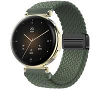 GIOPUEY 18mm Magnetic Strap Compatible with Hama Smartwatch 7000, Flexible Nylon Braided Strap Replacement [Unisex] - Green
