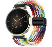 GIOPUEY 18mm Magnetic Strap Compatible with Hama Smartwatch 7000, Flexible Nylon Braided Strap Replacement [Unisex] - Colourful-B