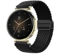 GIOPUEY 18mm Magnetic Strap Compatible with Hama Smartwatch 7000, Flexible Nylon Braided Strap Replacement [Unisex] - Black