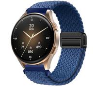 GIOPUEY 18mm Magnetic Strap Compatible with Hama Smartwatch 8900 1,32, Flexible Nylon Braided Strap Replacement [Unisex] - Blue