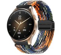 GIOPUEY 18mm Magnetic Strap Compatible with Hama Smartwatch 8900 1,32, Flexible Nylon Braided Strap Replacement [Unisex] - Colourful