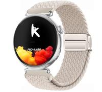 GIOPUEY 18mm Magnetic Strap Compatible with Knauermann Pro 4 Mini 41mm/Pro 3 Mini/Neo 2 Rund/Lady 3/Pro 2 FE, Flexible Nylon Braided Strap Replacement [Unisex] - Beige