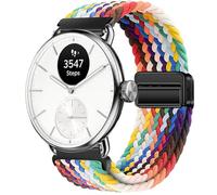 GIOPUEY 18mm Magnetic Strap Compatible with Withings ScanWatch 2 38mm/Nova Brilliant 39mm/ScanWatch Light, Flexible Nylon Braided Strap Replacement [Unisex] - Colourful-B