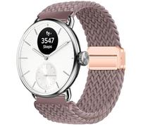 GIOPUEY 18mm Magnetic Strap Compatible with Withings ScanWatch 2 38mm/Nova Brilliant 39mm/ScanWatch Light, Flexible Nylon Braided Strap Replacement [Unisex] - Purple