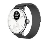 GIOPUEY 18mm Magnetic Strap Compatible with Withings ScanWatch 2 38mm/Nova Brilliant 39mm/ScanWatch Light, Braided Stainless Steel Strap Replacement [Wear-resistant] - black