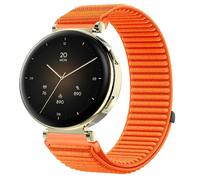 GIOPUEY 18mm Strap Compatible with Hama Smartwatch 7000, Outdoor Sports Flexible Nylon Braided Sport Loop Strap Replacement Band - Orange