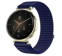 GIOPUEY 18mm Strap Compatible with Hama Smartwatch 7000, Outdoor Sports Flexible Nylon Braided Sport Loop Strap Replacement Band - DarkBlue