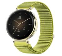 GIOPUEY 18mm Strap Compatible with Hama Smartwatch 7000, Outdoor Sports Flexible Nylon Braided Sport Loop Strap Replacement Band - Green