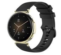 GIOPUEY 18mm Strap Compatible with Hama Smartwatch 7000, Soft silicone Watch Strap Replacement [Wear-resistant] [breathable] - Black