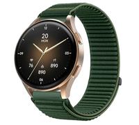 GIOPUEY 18mm Strap Compatible with Hama Smartwatch 8900 1,32, Outdoor Sports Flexible Nylon Braided Sport Loop Strap Replacement Band - DarkGreen