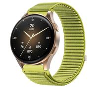GIOPUEY 18mm Strap Compatible with Hama Smartwatch 8900 1,32, Outdoor Sports Flexible Nylon Braided Sport Loop Strap Replacement Band - Green
