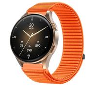 GIOPUEY 18mm Strap Compatible with Hama Smartwatch 8900 1,32, Outdoor Sports Flexible Nylon Braided Sport Loop Strap Replacement Band - Orange