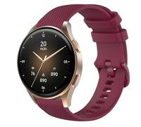 GIOPUEY 18mm Strap Compatible with Hama Smartwatch 8900 1,32, Soft silicone Watch Strap Replacement [Wear-resistant] [breathable] - Dark Red