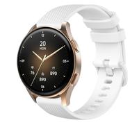 GIOPUEY 18mm Strap Compatible with Hama Smartwatch 8900 1,32, Soft silicone Watch Strap Replacement [Wear-resistant] [breathable] - White