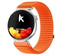 GIOPUEY 18mm Strap Compatible with Knauermann Pro 4 Mini 41mm/Pro 3 Mini/Neo 2 Rund/Lady 3/Pro 2 FE, Outdoor Sports Flexible Nylon Braided Sport Loop Strap Replacement Band - Orange