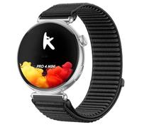 GIOPUEY 18mm Strap Compatible with Knauermann Pro 4 Mini 41mm/Pro 3 Mini/Neo 2 Rund/Lady 3/Pro 2 FE, Outdoor Sports Flexible Nylon Braided Sport Loop Strap Replacement Band - Black