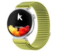 GIOPUEY 18mm Strap Compatible with Knauermann Pro 4 Mini 41mm/Pro 3 Mini/Neo 2 Rund/Lady 3/Pro 2 FE, Outdoor Sports Flexible Nylon Braided Sport Loop Strap Replacement Band - Green