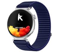 GIOPUEY 18mm Strap Compatible with Knauermann Pro 4 Mini 41mm/Pro 3 Mini/Neo 2 Rund/Lady 3/Pro 2 FE, Outdoor Sports Flexible Nylon Braided Sport Loop Strap Replacement Band - DarkBlue
