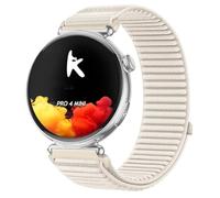 GIOPUEY 18mm Strap Compatible with Knauermann Pro 4 Mini 41mm/Pro 3 Mini/Neo 2 Rund/Lady 3/Pro 2 FE, Outdoor Sports Flexible Nylon Braided Sport Loop Strap Replacement Band - Beige