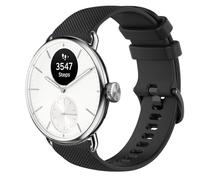 GIOPUEY 18mm Strap Compatible with Withings ScanWatch 2 38mm/Nova Brilliant 39mm/ScanWatch Light, Soft silicone Watch Strap Replacement [Wear-resistant] [breathable] - Black