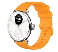 GIOPUEY 18mm Strap Compatible with Withings ScanWatch 2 38mm/Nova Brilliant 39mm/ScanWatch Light, Soft silicone Watch Strap Replacement [Wear-resistant] [breathable] - Yellow